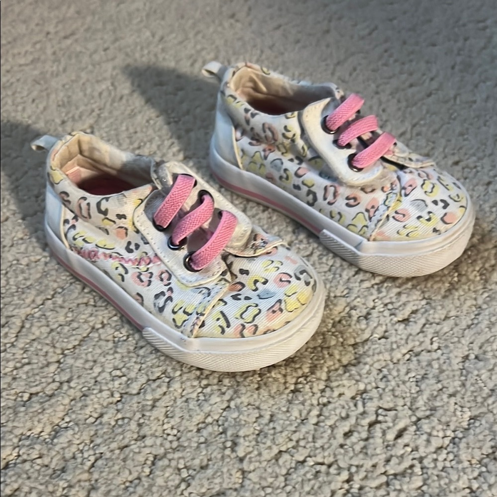Wonder Nation Pink and Yellow Sneakers with Artistic Design